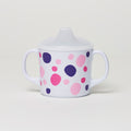 Baby Barel Pink Polka Dot Melamine Sippy Cup with Lid