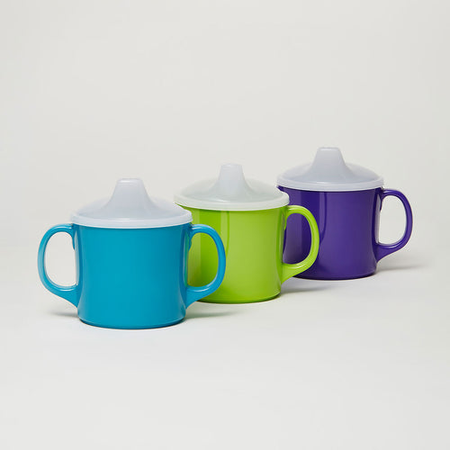 Baby Barel Melamine Sippy Cups with Lid ‘Glow’ (Set of 3)