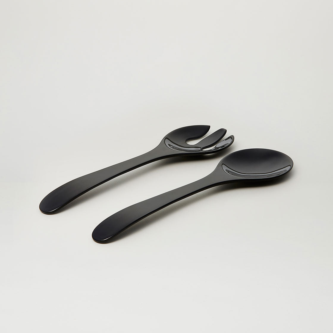 Barel Deluxe Black Melamine Salad Servers