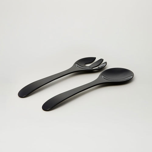 Barel Deluxe Black Melamine Salad Servers