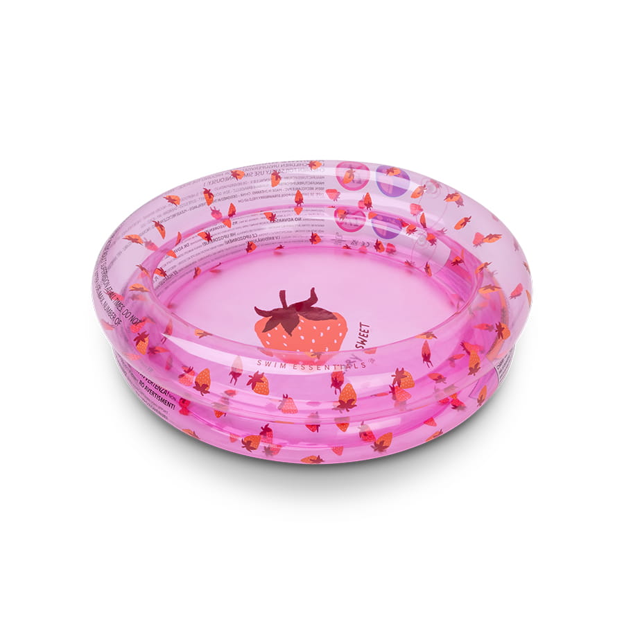 Swim Essentials Inflatable Baby Pool - Strawberry Fields, 60 cm