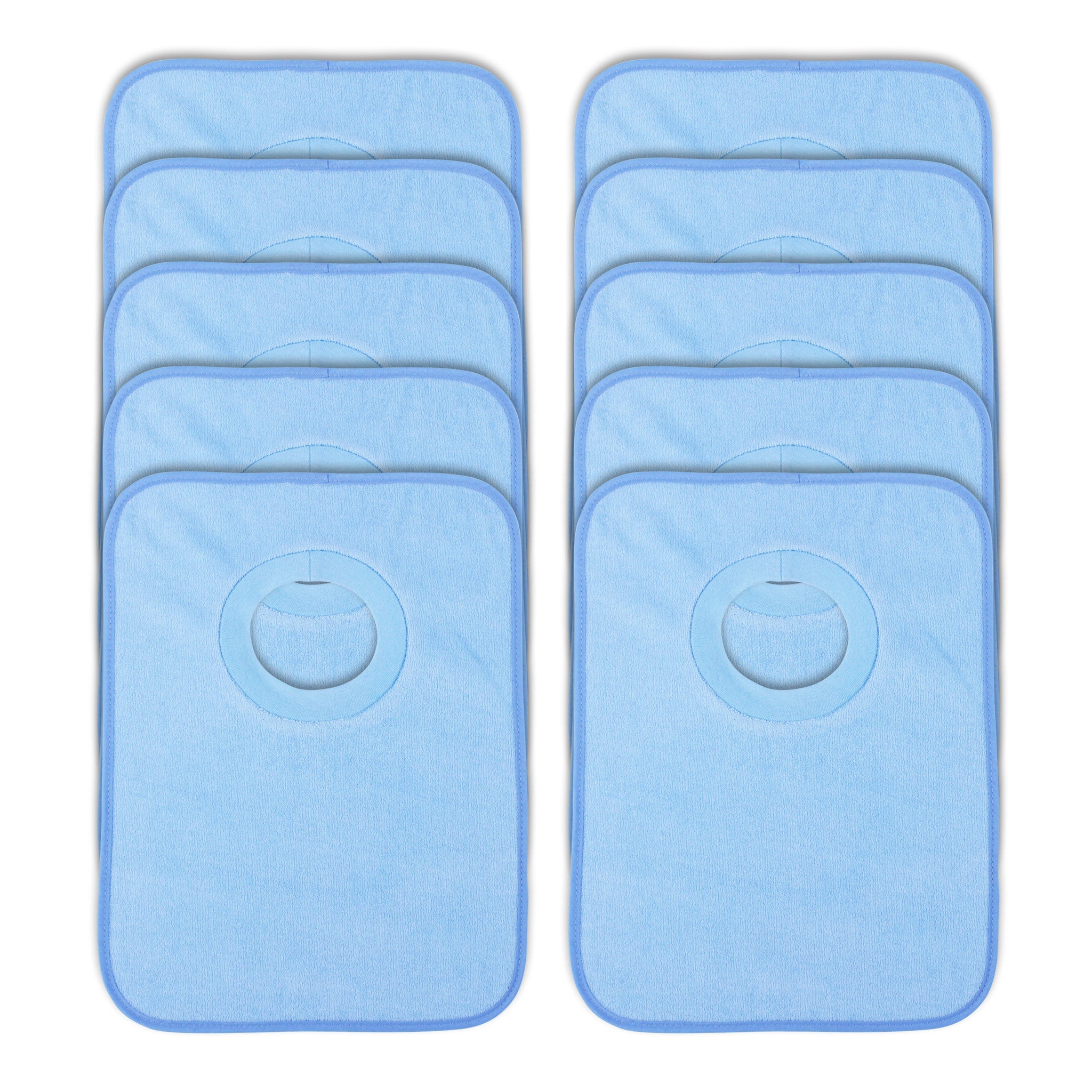 Rib Bib Pack of 10 - Blue