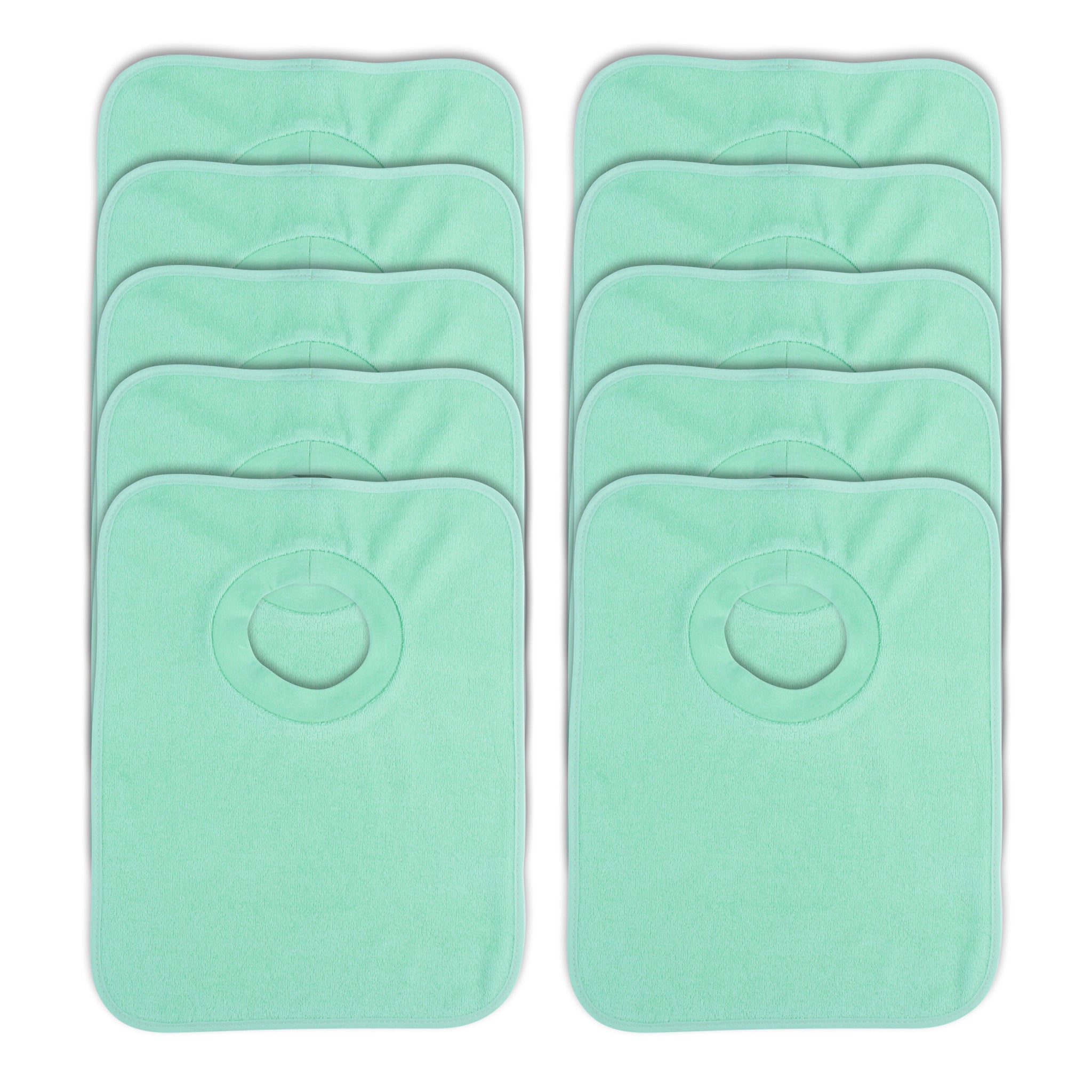 Rib Bib Pack of 10 - Green