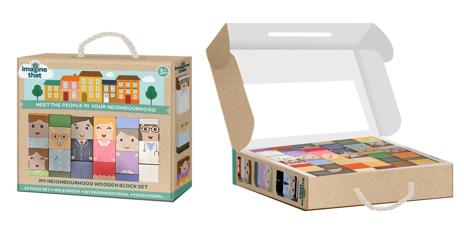Imagine That Intergenerational Family Wooden Blocks, 42 pcs image 3