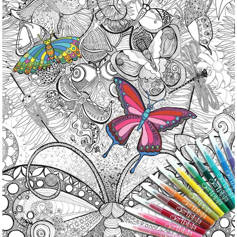 ColourAway Colouring In Poster Kit - In a Native Garden