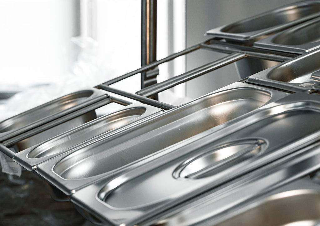 Chef Inox Anti-Jam Steam Pan Perforated 1/1 Size 530x325x100mm / 13.7Lt