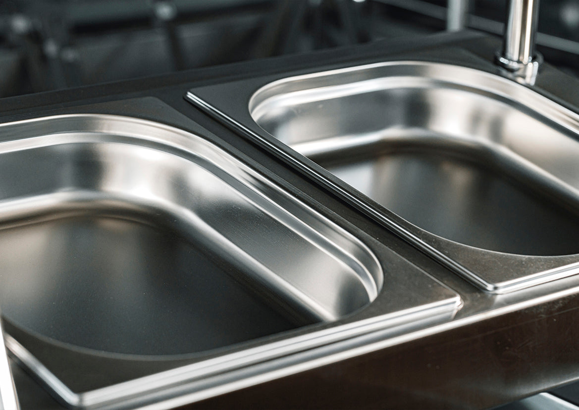 Chef Inox Anti-Jam Steam Pan 1/1 Size 530x325x20mm / 2.5Lt