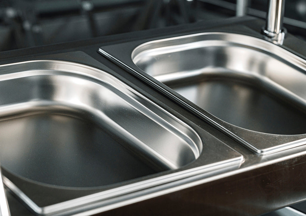 Chef Inox Anti-Jam Steam Pan 1/1 Size 530x325x65mm / 8.8Lt