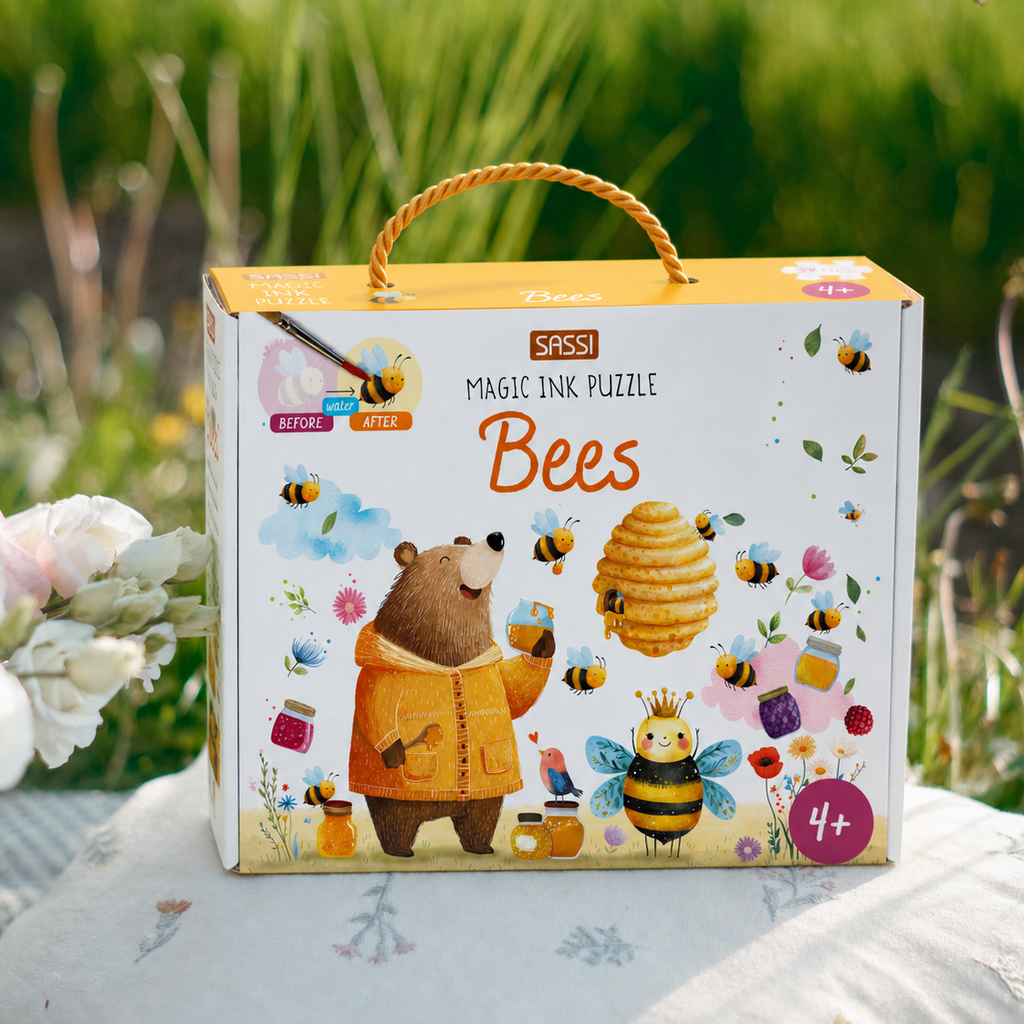 Sassi Magic Water Puzzle & Book Set - Bees image 2