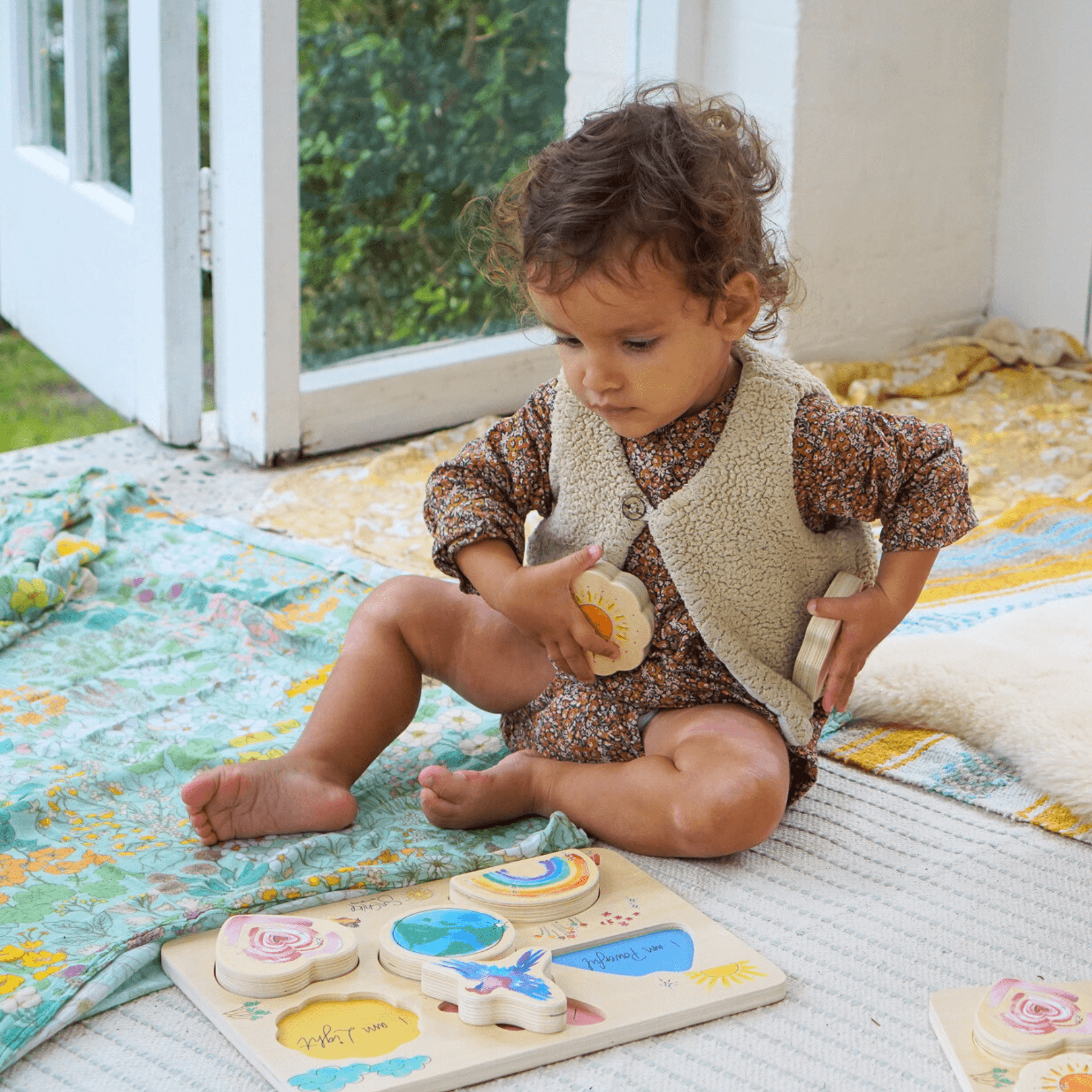 SunChild Affirmation Wooden Puzzle, 6 pcs image 4