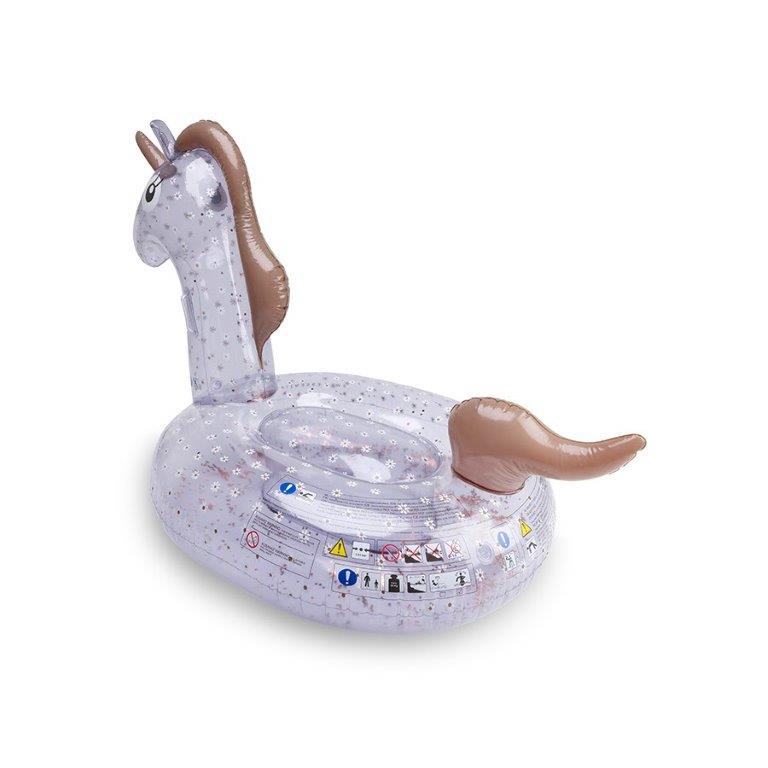 Swim Essentials Inflatable Ride On -  Unicorn, Daisy Flowers, 150 cm image 3
