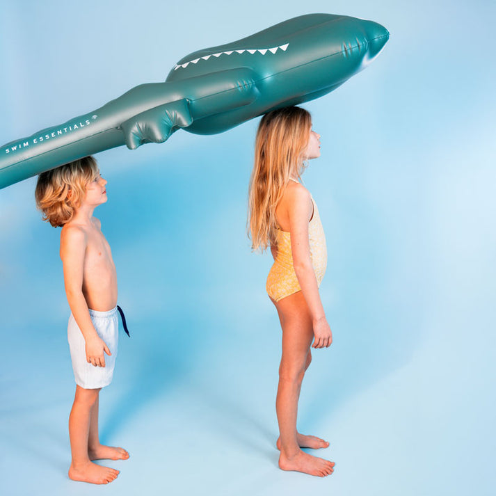 Swim Essentials Inflatable Float - Green Crocodile, 177 cm image 2