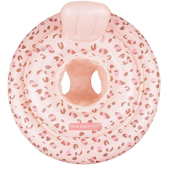 Swim Essentials Inflatable Baby Swimseat - Old Pink Leopard, 0-1 yrs image 2