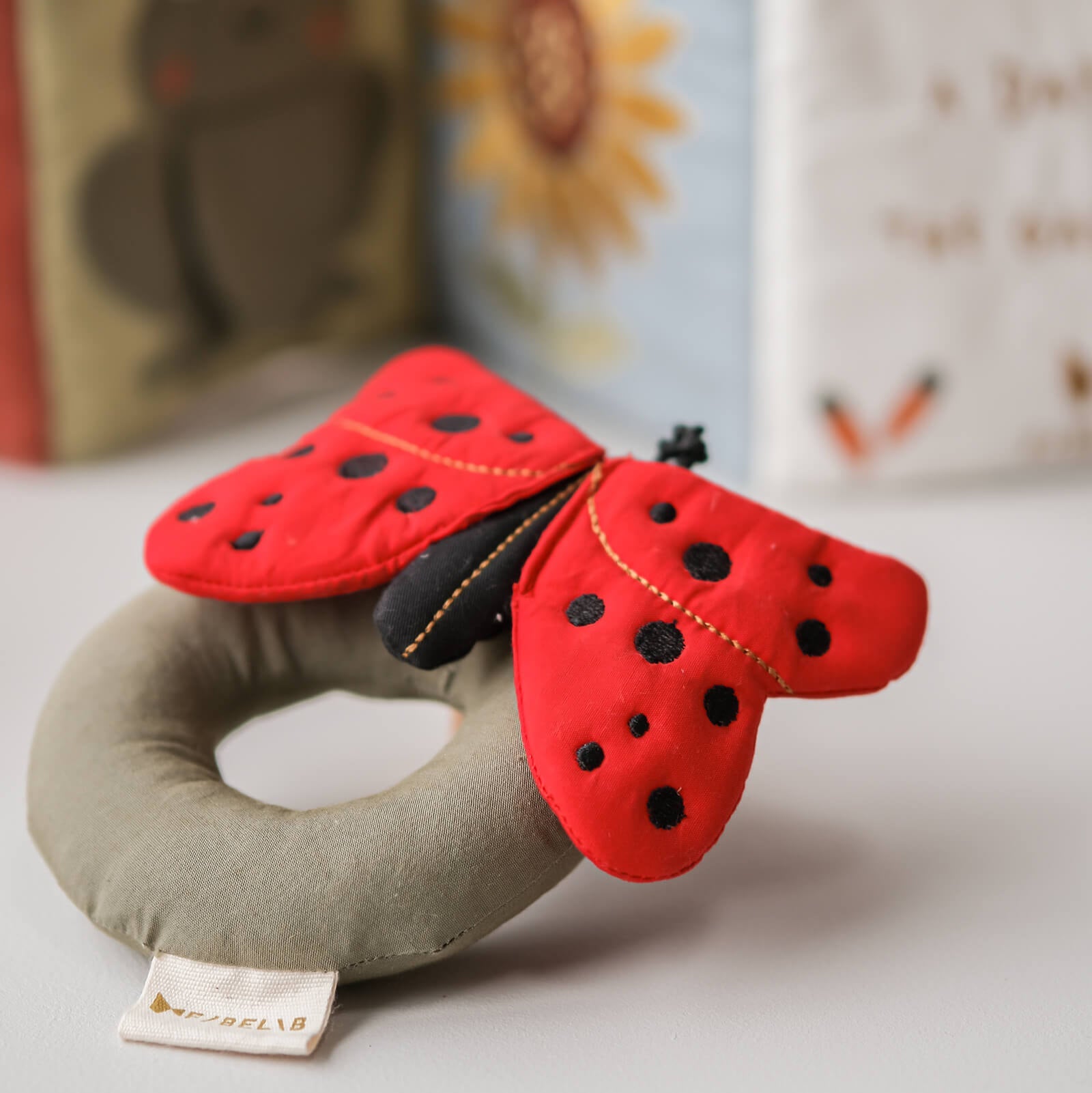 Fabelab Rattle - Ladybug Mars Red, 14 cm image 2