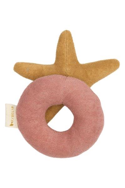 Fabelab Rattle - Starfish, Ash Rose, 17 cm image 3