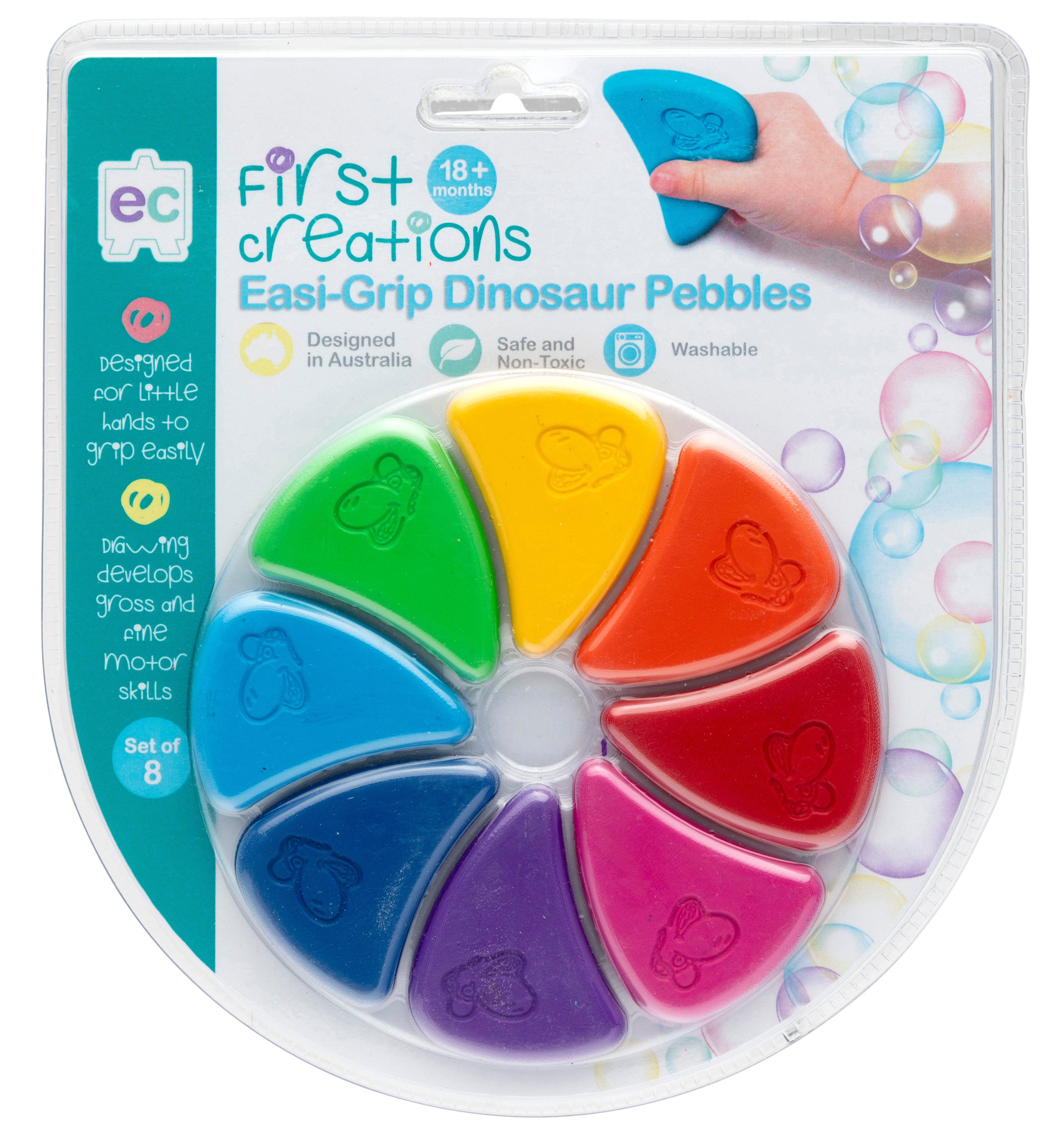 Easi-Grip Dinosaur Pebbles Set of 8
