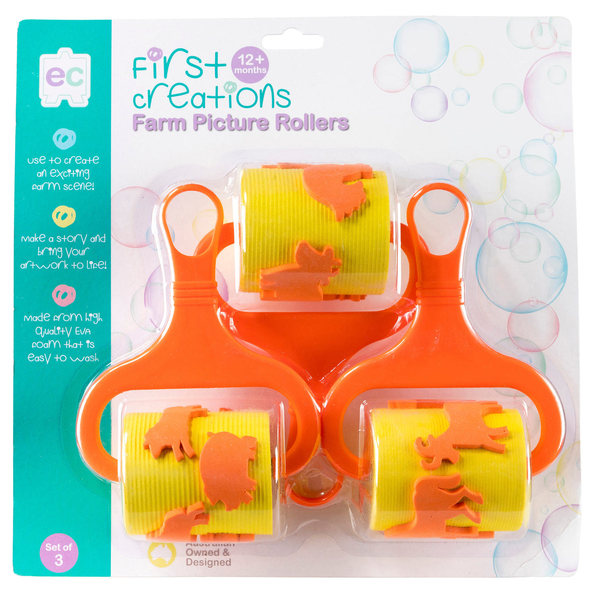 Farm Picture Rollers Set of 3