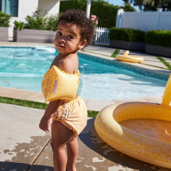 Swim Essentials Inflatable Arm Bands - Florish Yellow, 0-2 yrs image 5