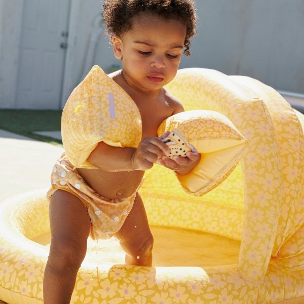 Swim Essentials Inflatable Arm Bands - Florish Yellow, 0-2 yrs image 4