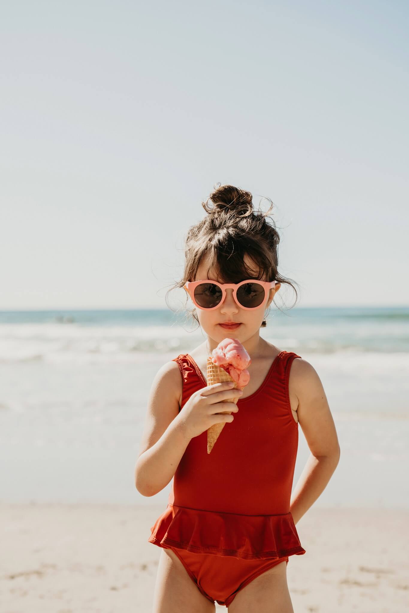 Frankie Ray Kids Sunglasses -  Eco, Coral Pink image 2
