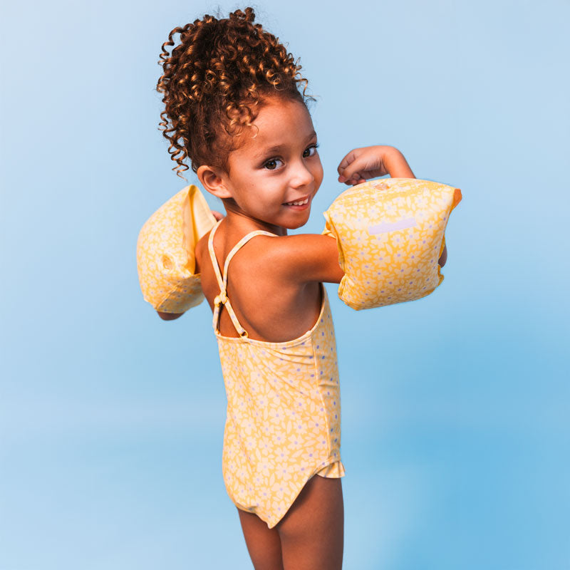 Swim Essentials Inflatable Arm Bands - Florish Yellow, 0-2 yrs image 2