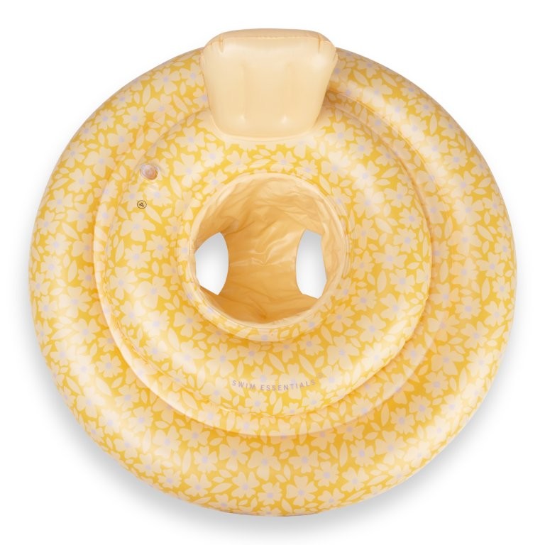 Swim Essentials Inflatable Baby Swimseat - Florish Yellow, 0-1 yrs image 3