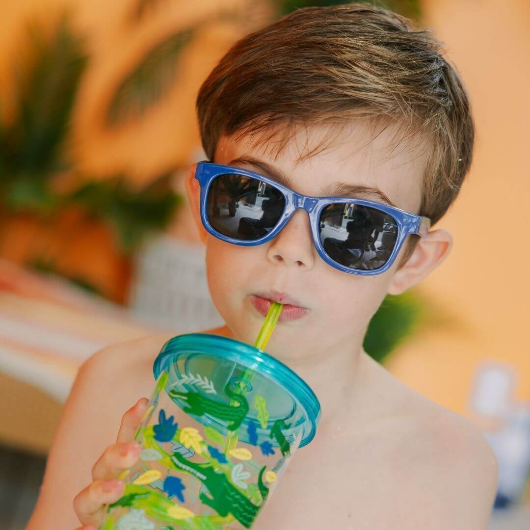 Frankie Ray Kids Sunglasses -  Gadget, Blue With Star image 2