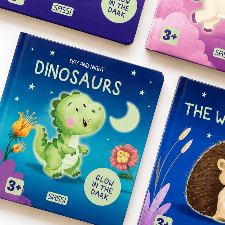 Sassi Board Book - Glow In The Dark - Dinosaurs image 4