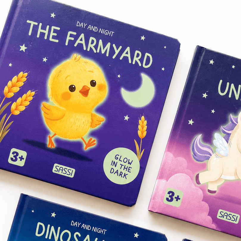 Sassi Board Book - Glow In The Dark - The Farmyard image 2