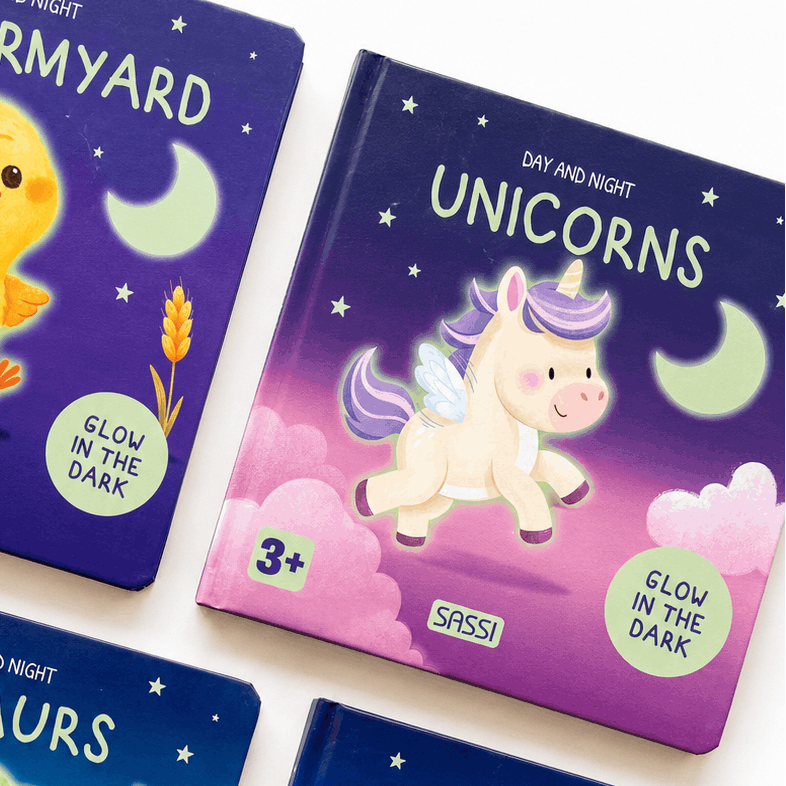Sassi Board Book - Glow In The Dark - Unicorns image 2
