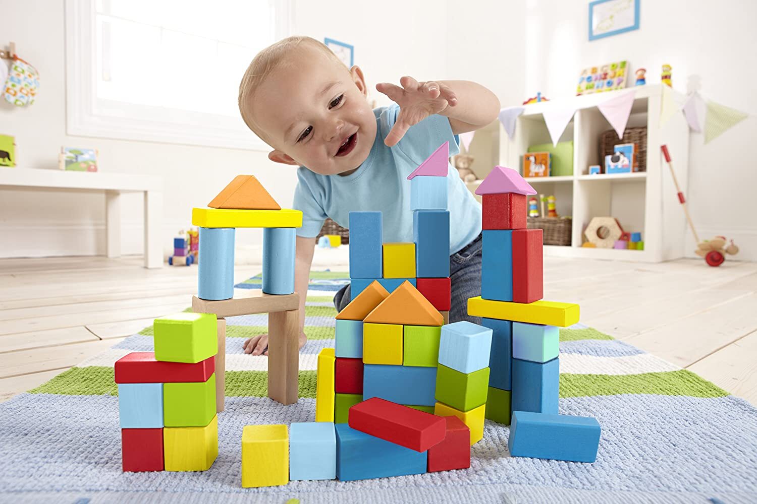 Wonderful Beech Blocks 101pc image 3