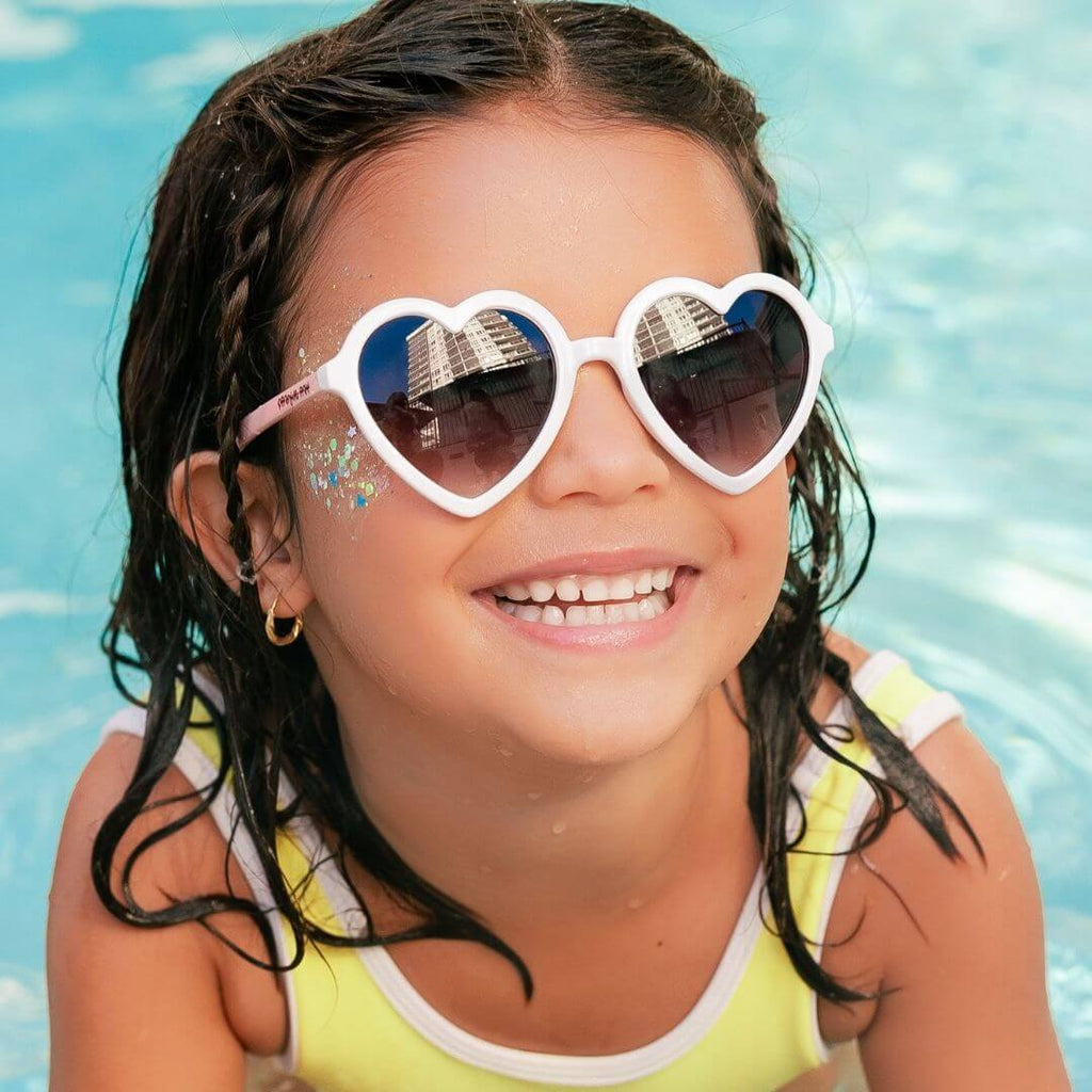 Frankie Ray Kids Sunglasses -  Heart, Milkshake image 2