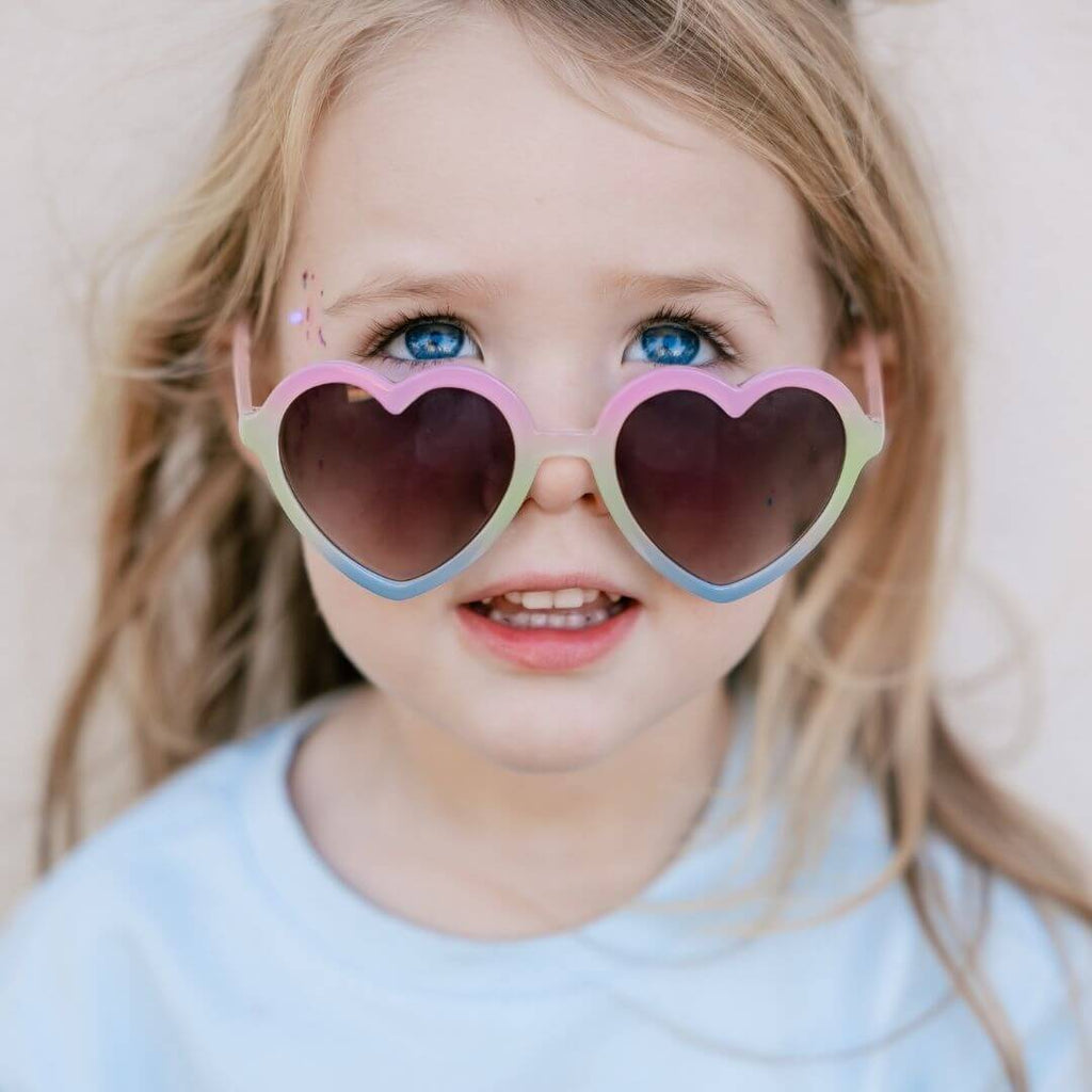 Frankie Ray Kids Sunglasses -  Heart, Rainbow image 2