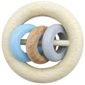 Hess-Spielzeug Rattle Round 3 Rings Natural Blue