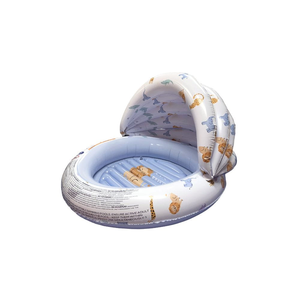 Swim Essentials Inflatable Children's Pool with Canopy - Wild Life, 100 cm
