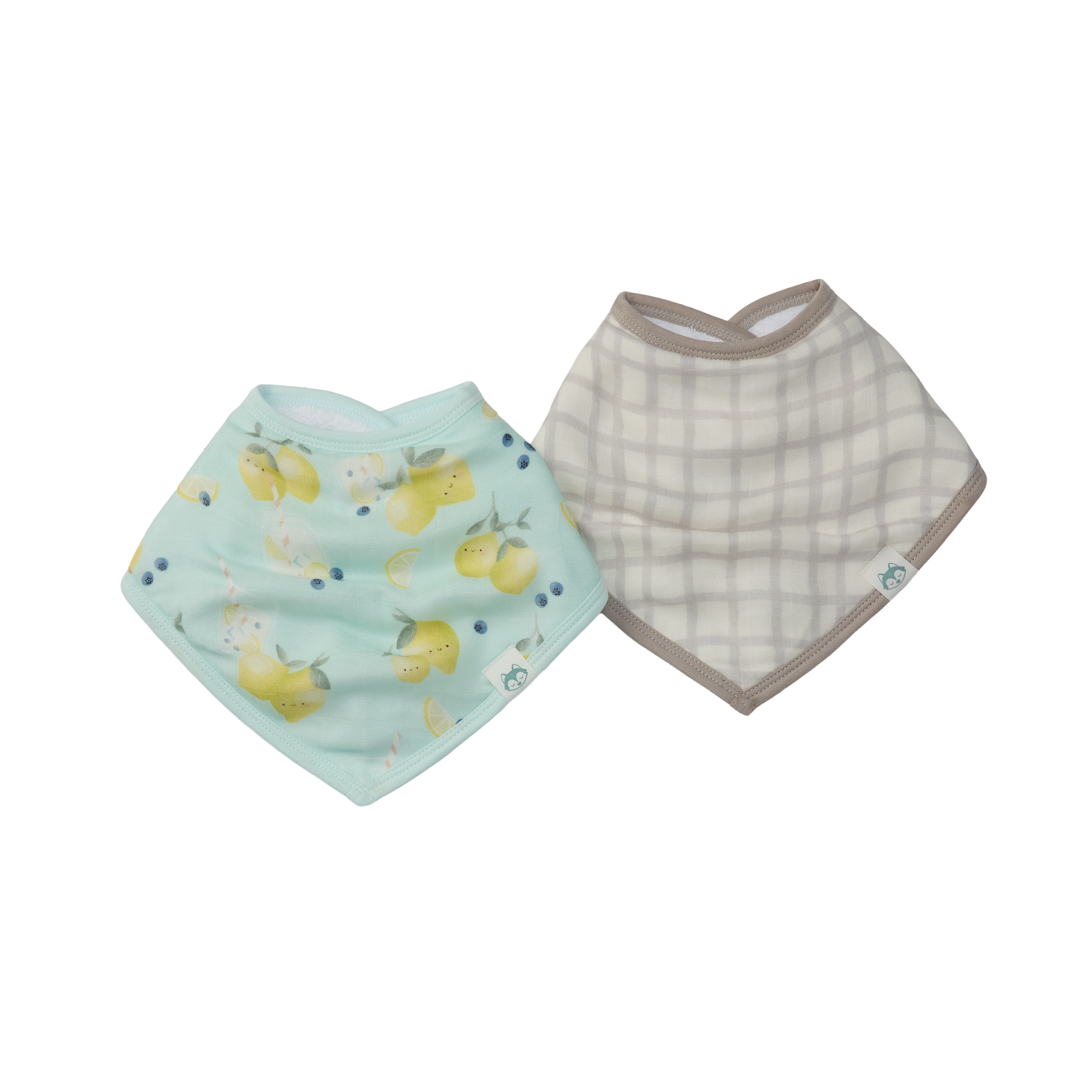 LouLou Lollipop Bandana Bib Set - 2 Pack - Lemon Squeezy
