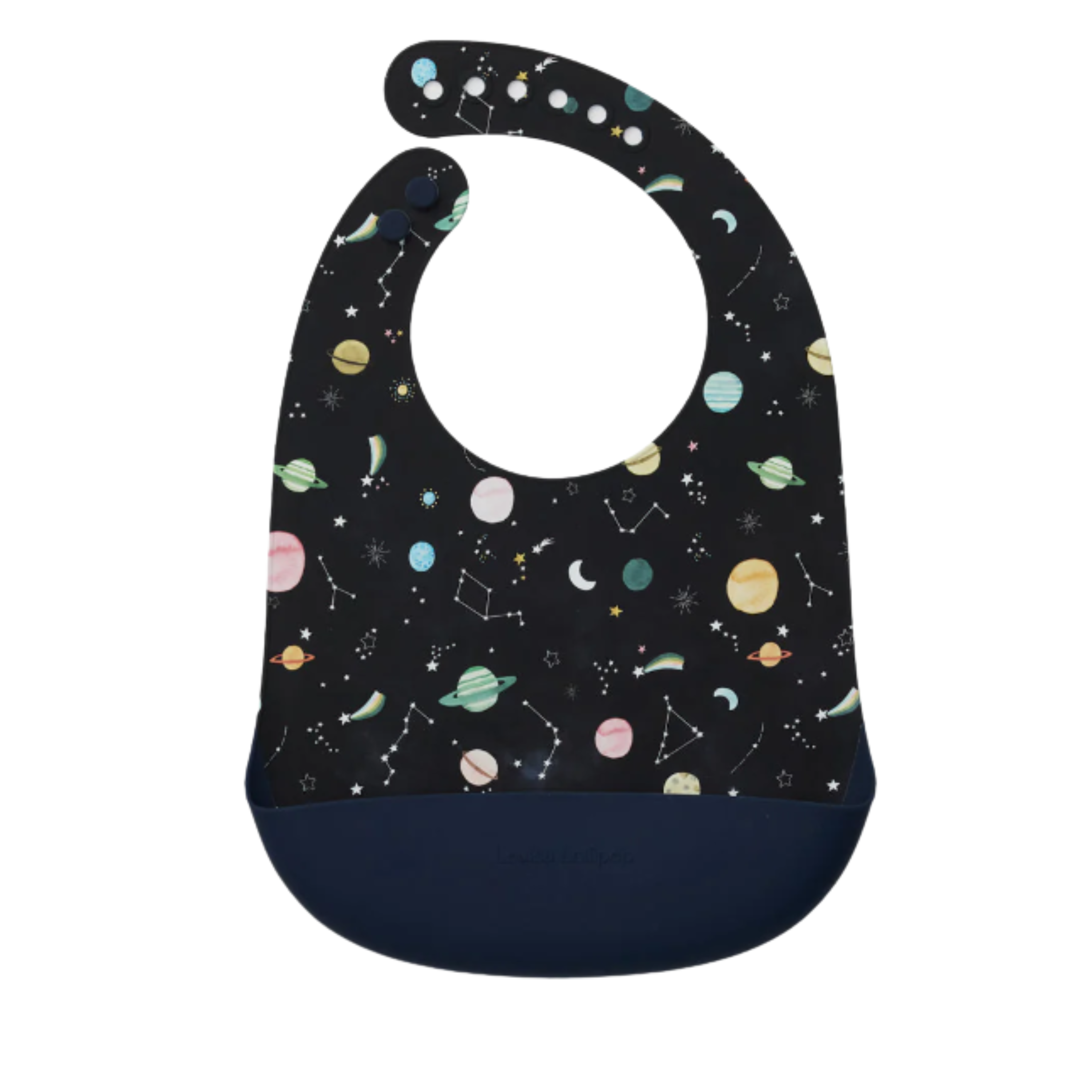 LouLou Lollipop Silicone Bib - Planets