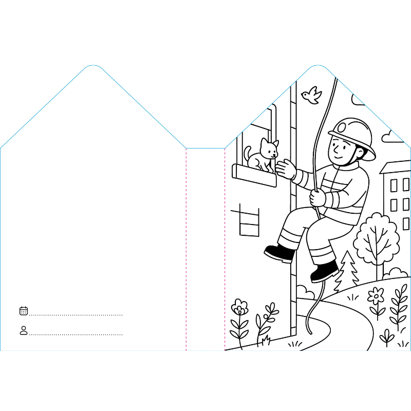 Sassi Colouring Book House - Firefighters image 2