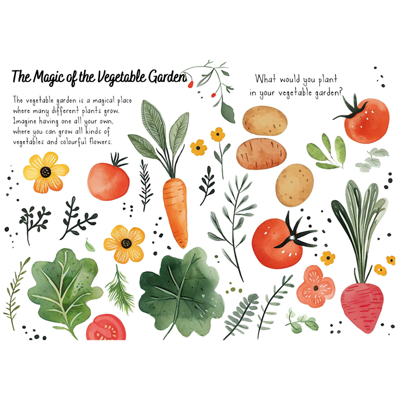 Sassi Magic Water Puzzle & Book Set - Vegetable Garden image 6