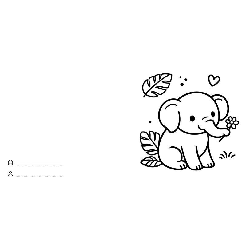 Sassi Colouring Book Square - Jungle Animals image 3