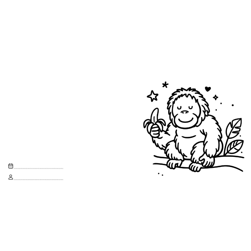 Sassi Colouring Book Square - Jungle Animals image 4