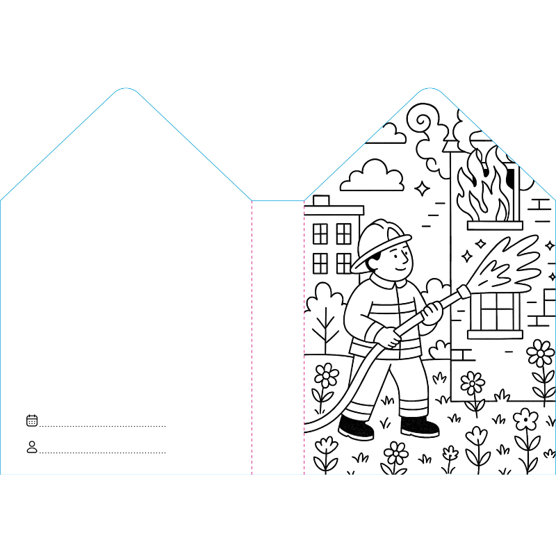 Sassi Colouring Book House - Firefighters image 3