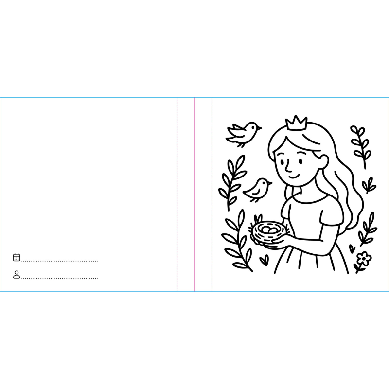 Sassi Colouring Book Square - Princesses image 5