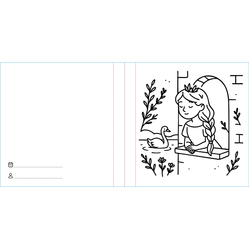 Sassi Colouring Book Square - Princesses image 6
