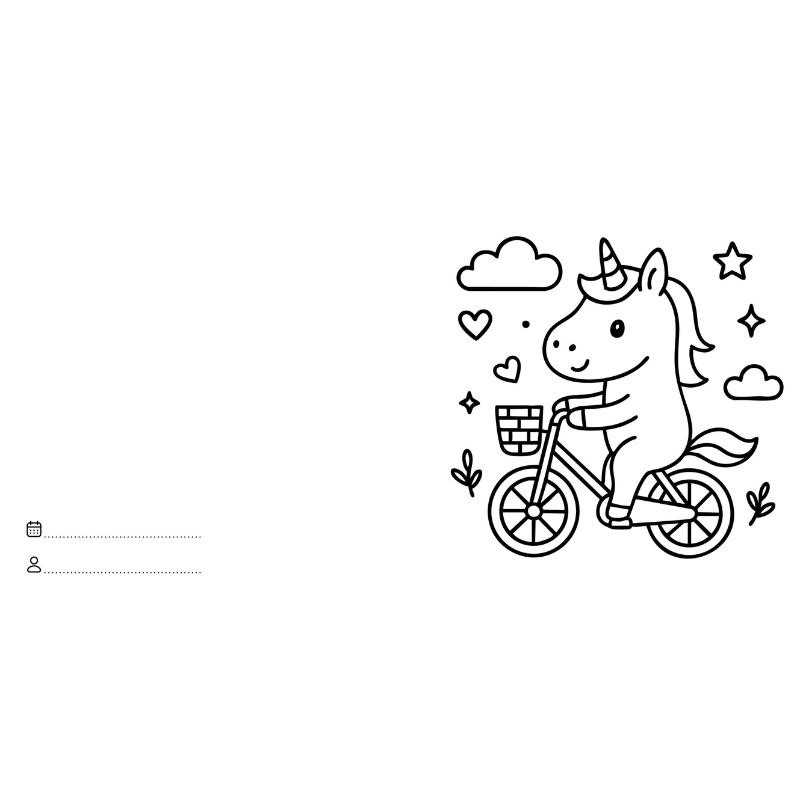 Sassi Colouring Book Square - Unicorns image 5