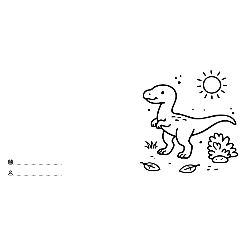 Sassi Colouring Book Square - Dinosaurs image 5