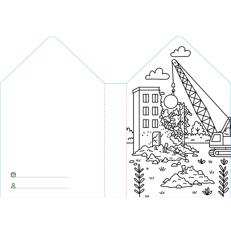 Sassi Colouring Book House - Construction Site image 6