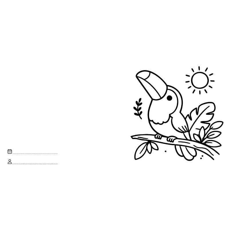 Sassi Colouring Book Square - Jungle Animals image 5