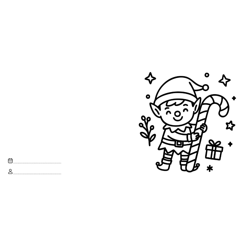 Sassi Colouring Book Square - Christmas image 5