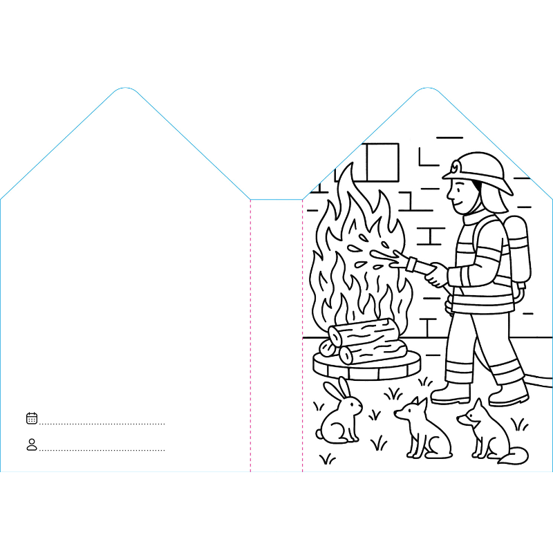Sassi Colouring Book House - Firefighters image 4
